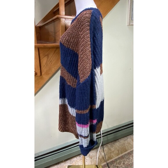 Studio Untold Womens Plus Size 20/22 Color Block Wool Blend Pullover Sweater - Picture 3 of 7